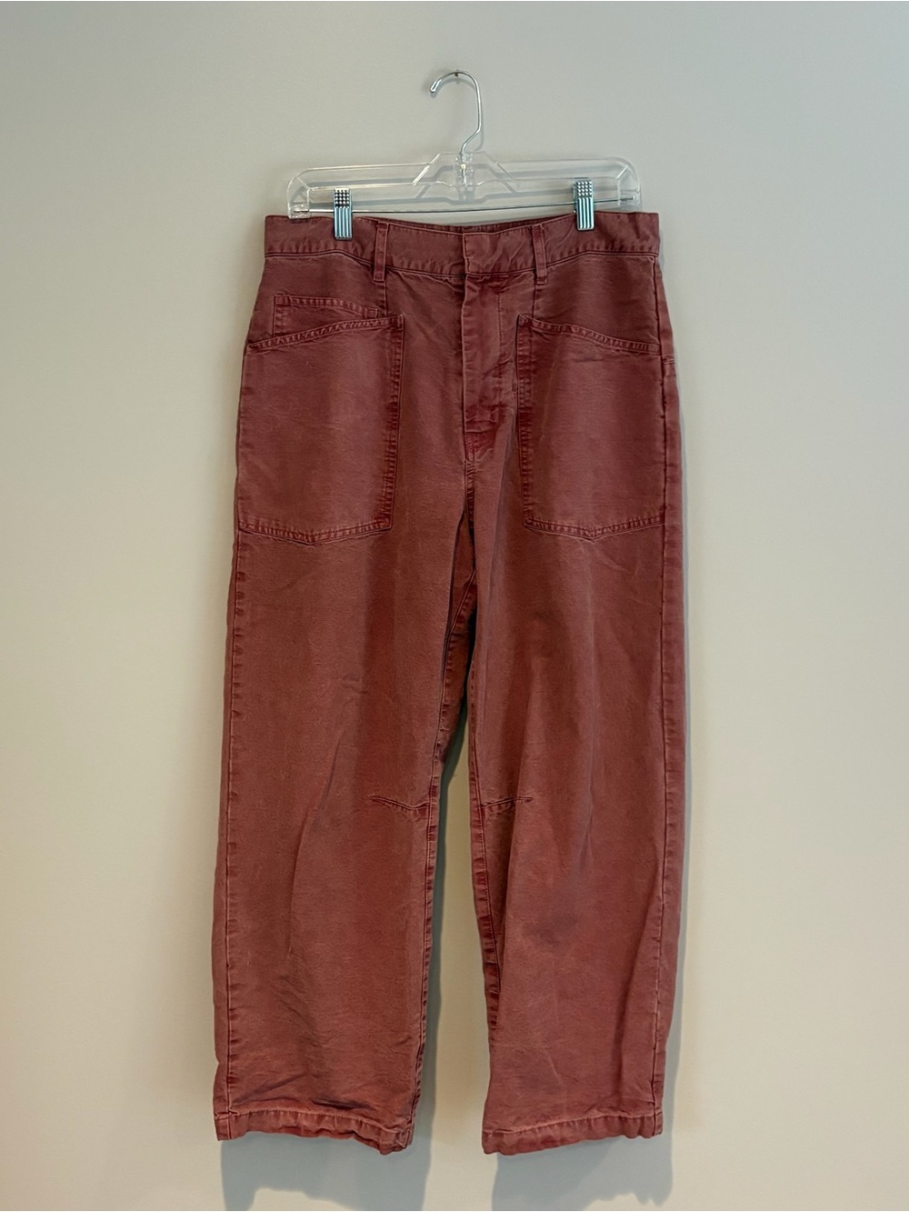 Lucky Brand Mauve-Pink Barrel Utility Pants Size 12